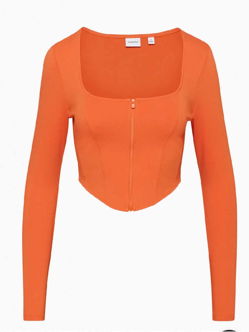 Aritzia Sunday Best Maverick Longsleeve in Orange Size XXS